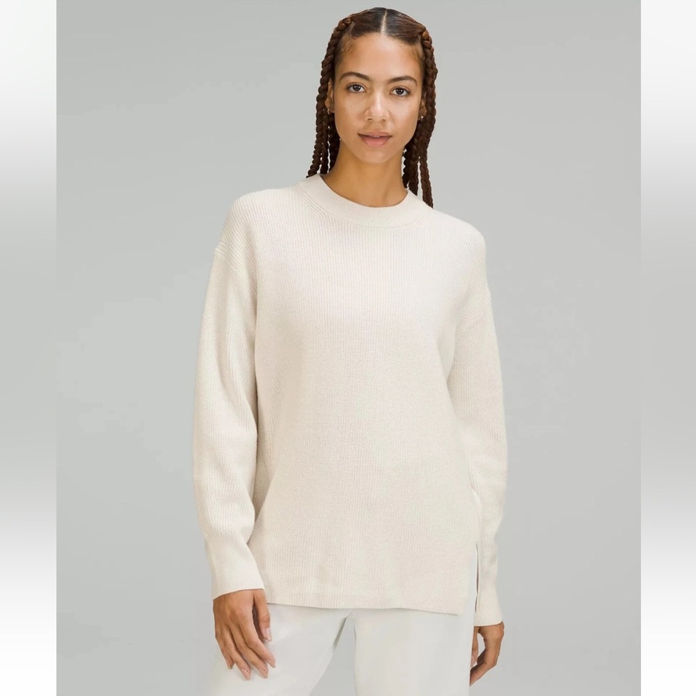 Lululemon Merino Wool Blend Ribbed Crewneck Sweater Size 8